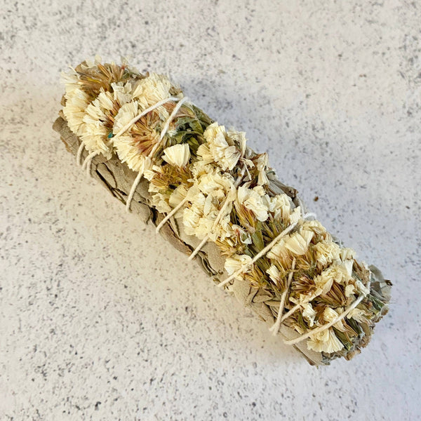 Organic White Sinuata Sage Smudge Stick