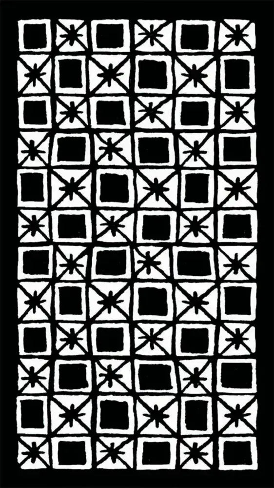 B&W Inversion Checkered Back of the Tarot Card