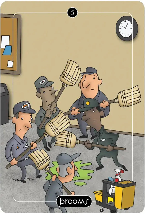 Stoller 'Five of Brooms' Tarot Card
