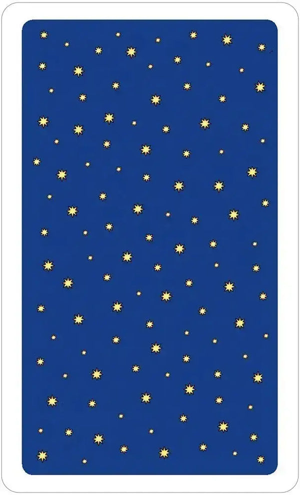Radiant Blue with Stars Back of Tarot Card