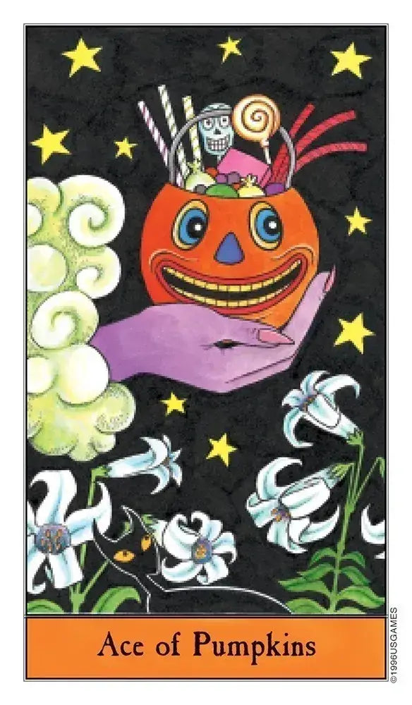 Halloween Pumpkin as 'Ace of Pumpkins' Tarot Card