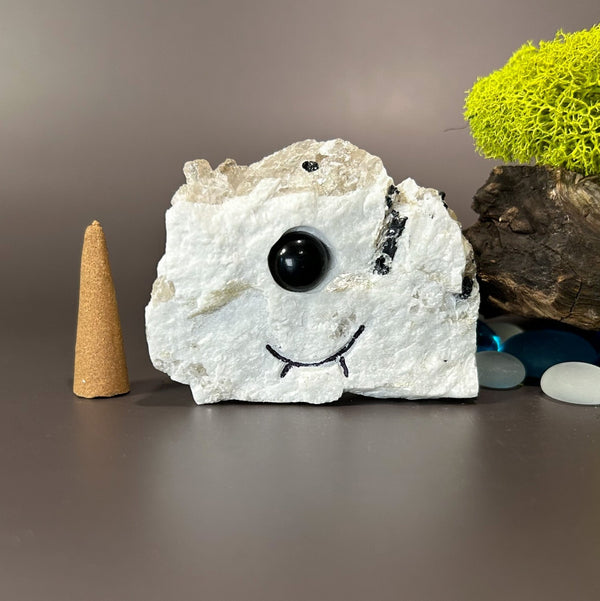 Crystal Buddy (Sullivan aka: Sully) | Black Tourmaline|Albite - Lucid Willow - Crystal Buddy