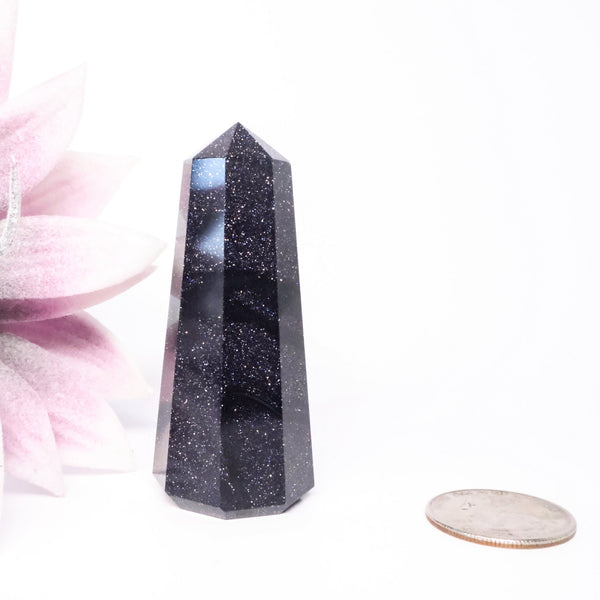Blue Goldstone Thick Point (2.5" Avg) #T015 - Lucid Willow - Crystal