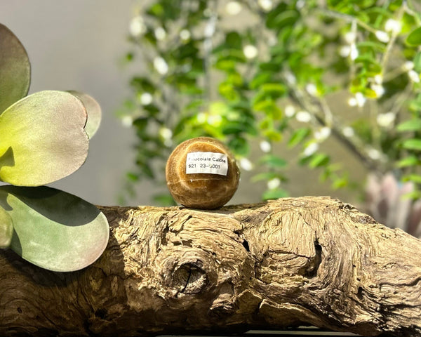 Chocolate Calcite 42mm Sphere #S001 - Lucid Willow - Crystal