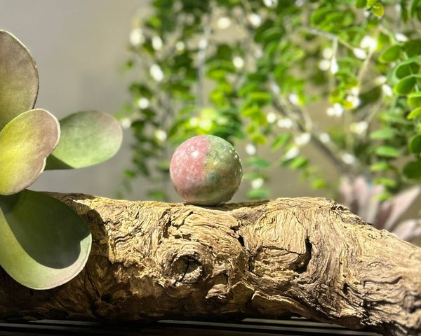 Fancy Jasper Crystal Sphere #S008 | 45mm Diameter - Lucid Willow - Crystal