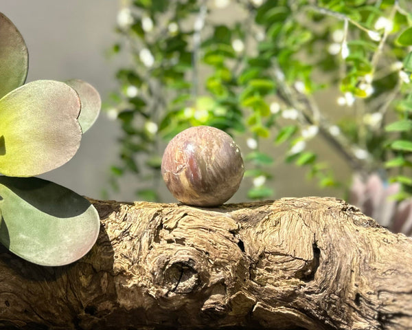 Fancy Jasper Crystal Sphere #S009 | 45mm Diameter - Lucid Willow - Crystal