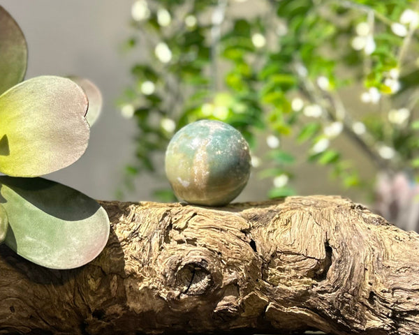 Fancy Jasper Crystal Sphere #S004 | 47mm Diameter - Lucid Willow - Crystal