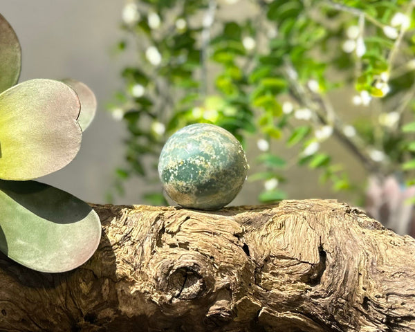 Fancy Jasper Crystal Sphere #S005 | 47mm Diameter - Lucid Willow - Crystal