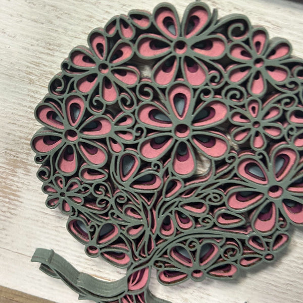 Flower Tree 3D Wall Decor - Lucid Willow - Home Decor