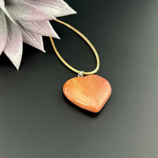 Mookaite Heart Necklace (1" Avg) #J034 - Lucid Willow - Crystal