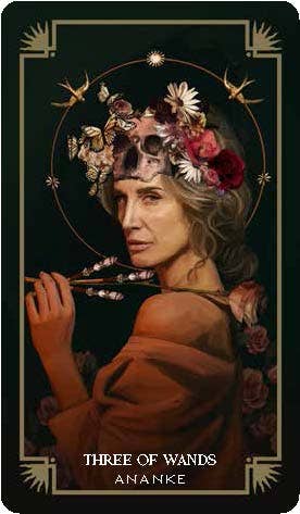 Mythos Tarot: Guidance from the Greek Gods -Three of Wands