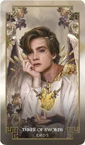 Mythos Tarot: Guidance from the Greek Gods - Three of Swords