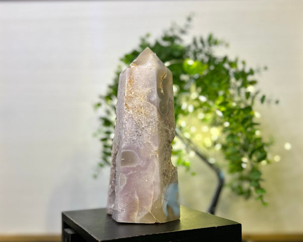 Pink Amethyst x Flower Agate Tower #T002 | Collection Quality Amethyst - Lucid Willow - Crystal