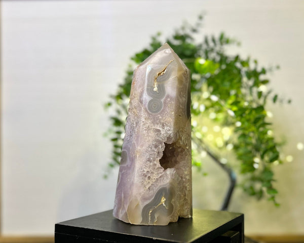 Pink Amethyst x Flower Agate Tower #T002 | Collection Quality Amethyst - Lucid Willow - Crystal