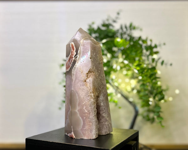 Pink Amethyst x Flower Agate Tower #T002 | Collection Quality Amethyst - Lucid Willow - Crystal