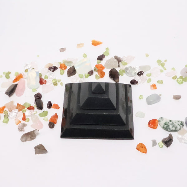 Russian Shungite Sakkara Pyramid (2" Avg) #C108 - Lucid Willow - Crystal