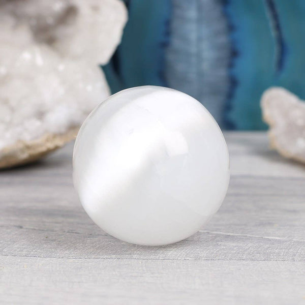 Selenite Sphere - 48mm - Lucid Willow - Crystal