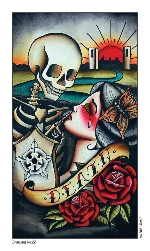 Eight Coins' Tattoo Tarot Death Card