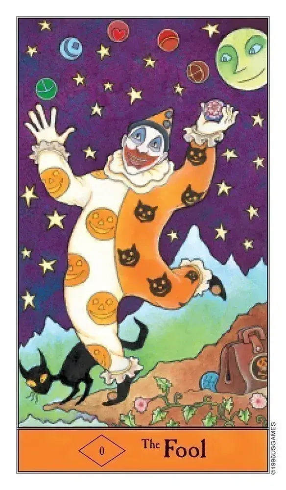 Halloween Clown as "The Fool" Tarot Card