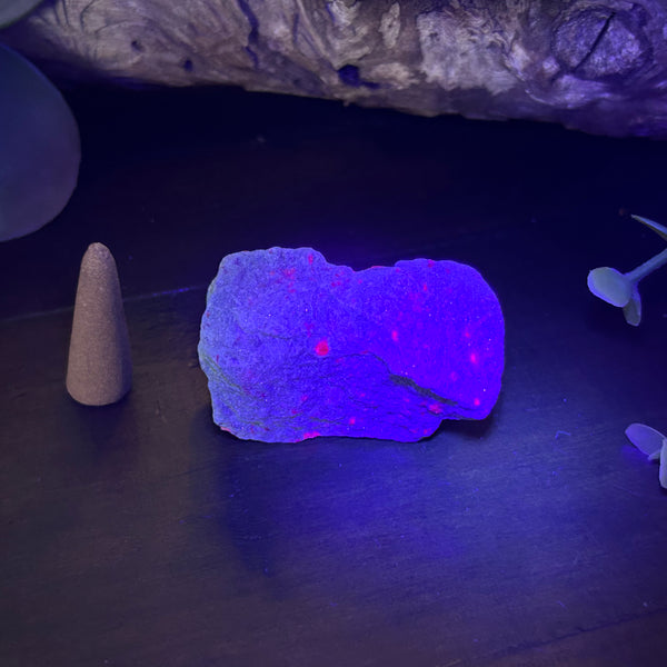 Fuchsite with Rubies (UV Reactive) - Heal the Heart Chakra