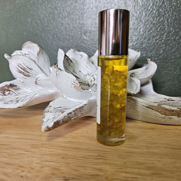 Crystal infused aromatherapy oils