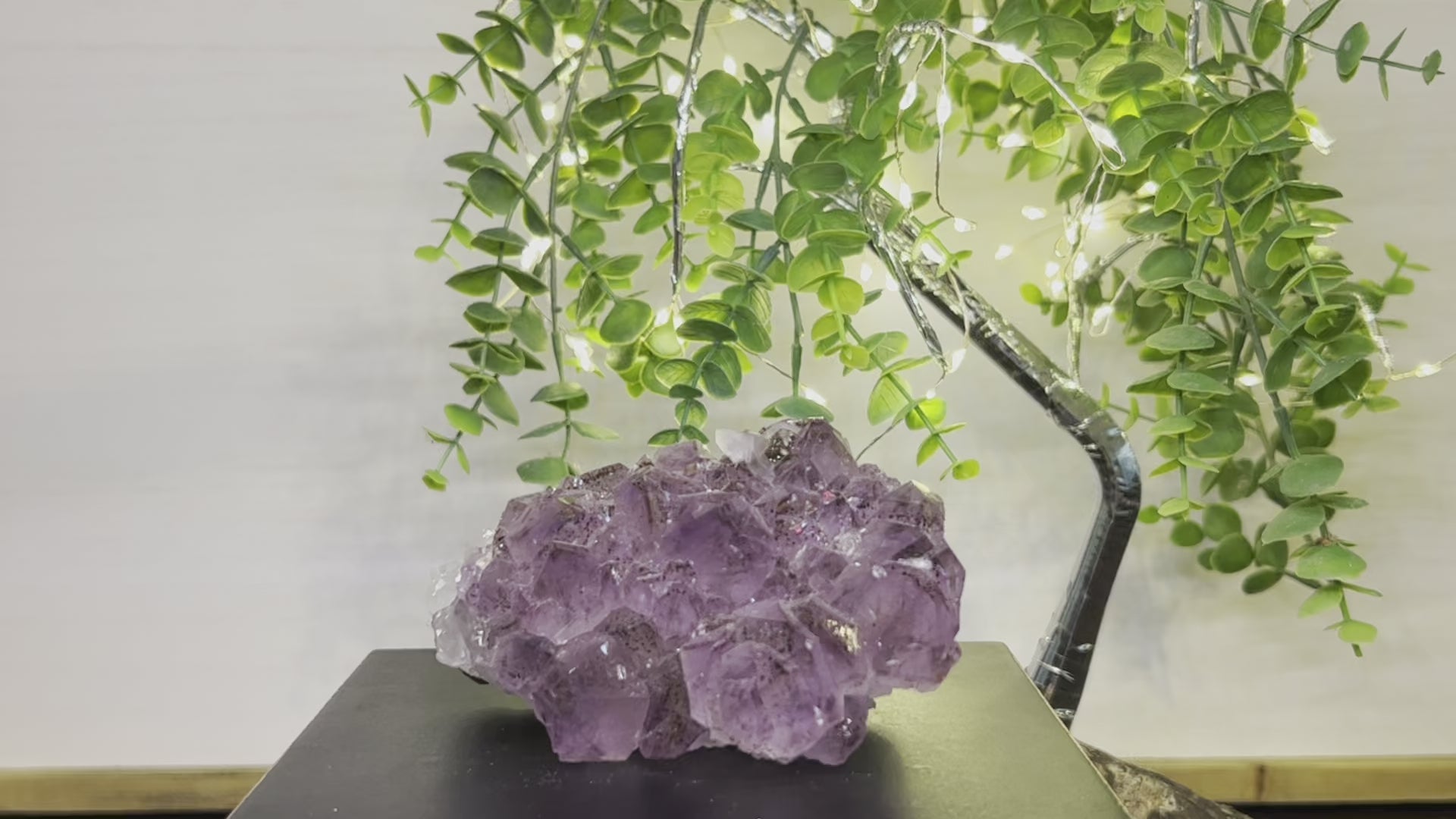 Stunningly beautiful amethyst rutile cluster