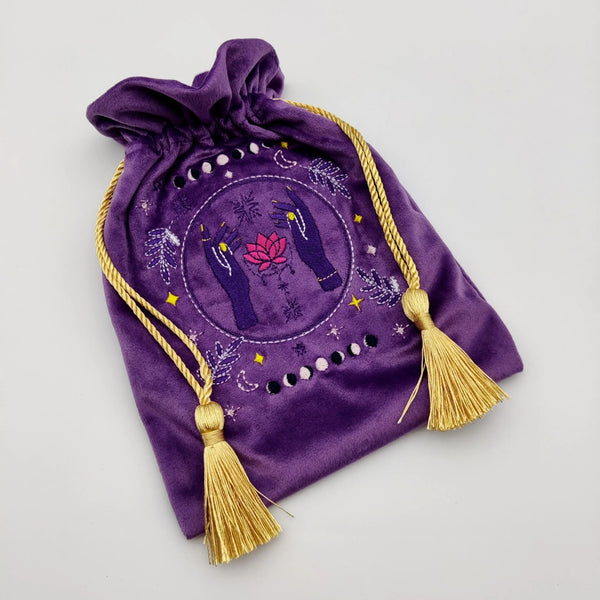 Lotus Purple Velvet Bag