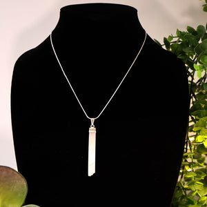 Amethyst Long Bar Pendant Necklace #J029 - Lucid Willow - Necklace