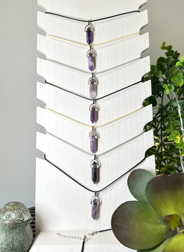 Amethyst Pendant Necklaces #J022 - Lucid Willow - Jewelry