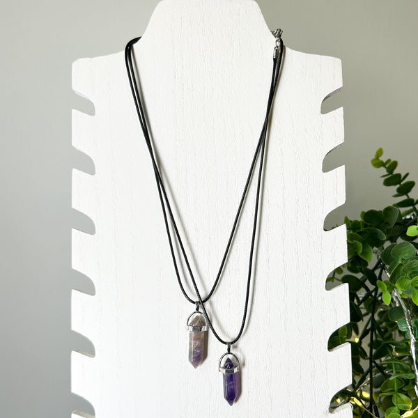 Amethyst Pendant Necklaces #J022 - Lucid Willow - Jewelry