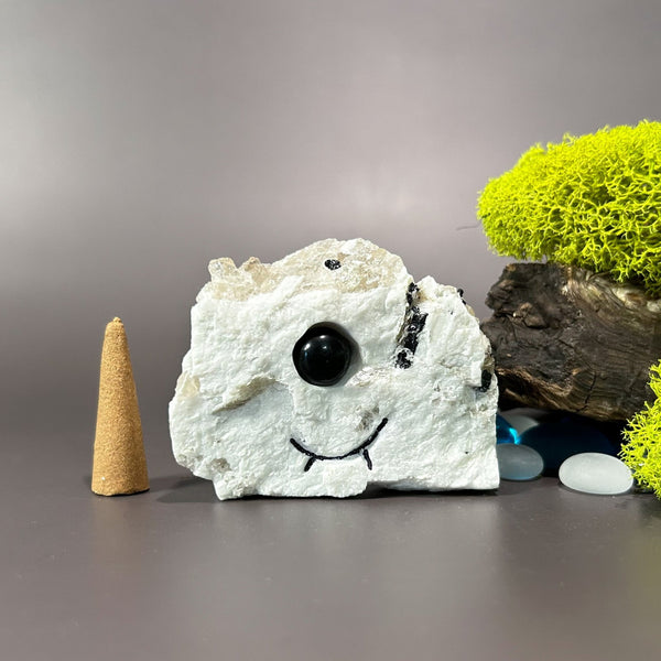 Crystal Buddy (Sullivan aka: Sully) | Black Tourmaline|Albite - Lucid Willow - Crystal Buddy