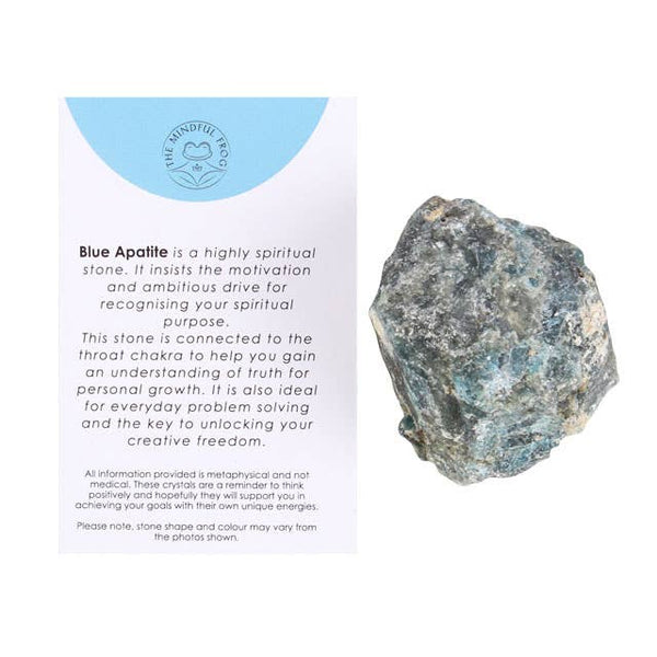 Blue Apatite Natural Rough Crystal | Blue Apatite Pocket Stone - Lucid Willow - Crystal