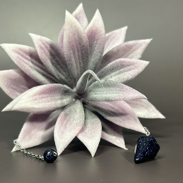 Blue Goldstone Pendulum #M076 - Lucid Willow - Pendulum