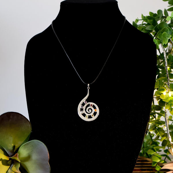 Chakra Cosmic Spiral Necklace - Lucid Willow - Necklace