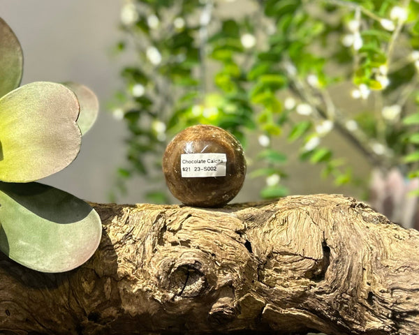 Chocolate Calcite 45mm Sphere #S002 - Lucid Willow - Crystal