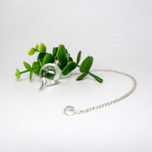 Clear Quartz Ball Pendulum #M008 - Lucid Willow - Pendulum