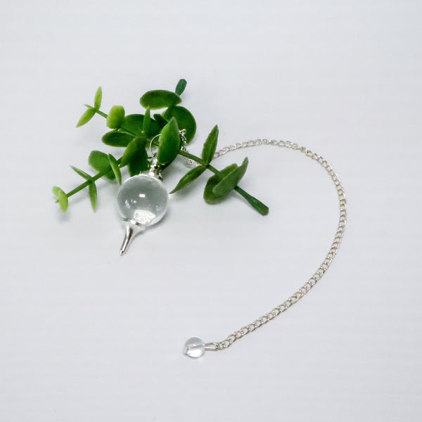 Clear Quartz Ball Pendulum #M008 - Lucid Willow - Pendulum