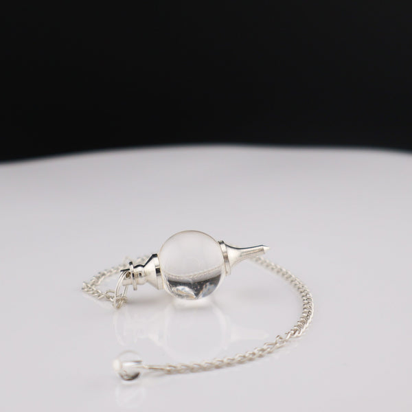 Clear Quartz Ball Pendulum #M026 - Lucid Willow - Pendulum