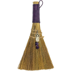 Wicca Besom | Broom - Goddess w/ Amethyst