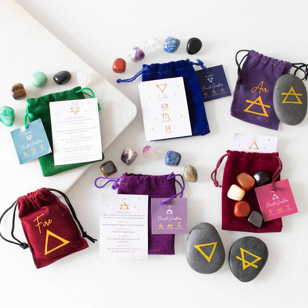 Earth Element Tumble Gemstone Crystal Set - Lucid Willow - Crystal