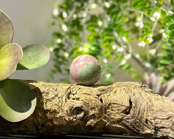 Fancy Jasper Crystal Sphere #S008 | 45mm Diameter - Lucid Willow - Crystal