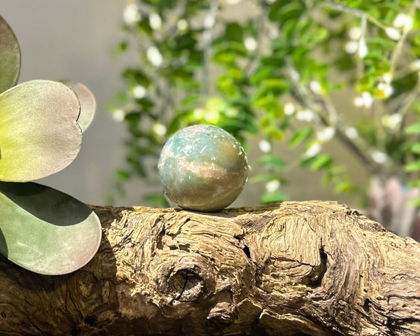 Fancy Jasper Crystal Sphere #S004 | 47mm Diameter - Lucid Willow - Crystal
