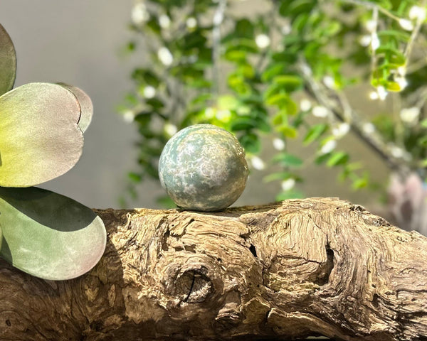 Fancy Jasper Crystal Sphere #S005 | 47mm Diameter - Lucid Willow - Crystal