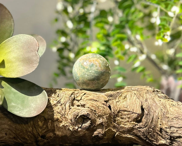 Fancy Jasper Crystal Sphere #S005 | 47mm Diameter - Lucid Willow - Crystal