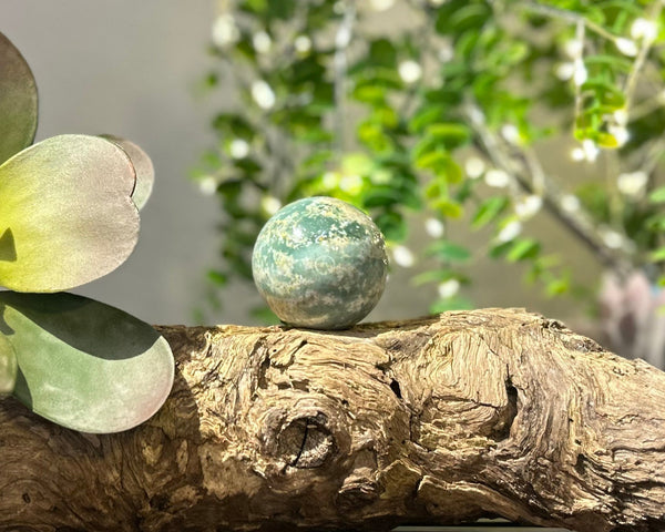 Fancy Jasper Crystal Sphere #S005 | 47mm Diameter - Lucid Willow - Crystal