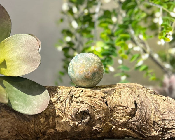 Fancy Jasper Crystal Sphere #S005 | 47mm Diameter - Lucid Willow - Crystal