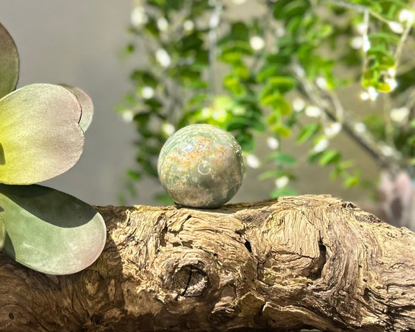 Fancy Jasper Crystal Sphere #S005 | 47mm Diameter - Lucid Willow - Crystal