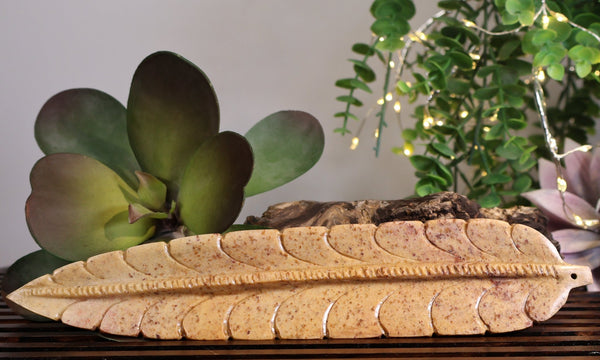 Feather Soapstone Incense Tray 10" #M033 - Lucid Willow - Spiritual