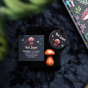 Magical Crystal Mushroom | Red Jasper - Lucid Willow - Crystal