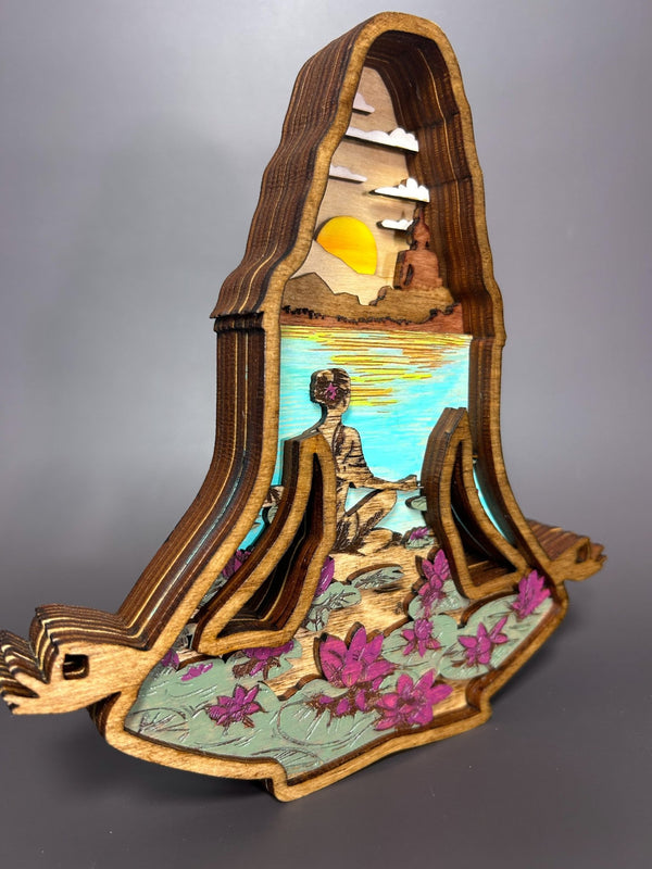 Meditation Handcrafted 3D Decor - Lucid Willow - Home Decor
